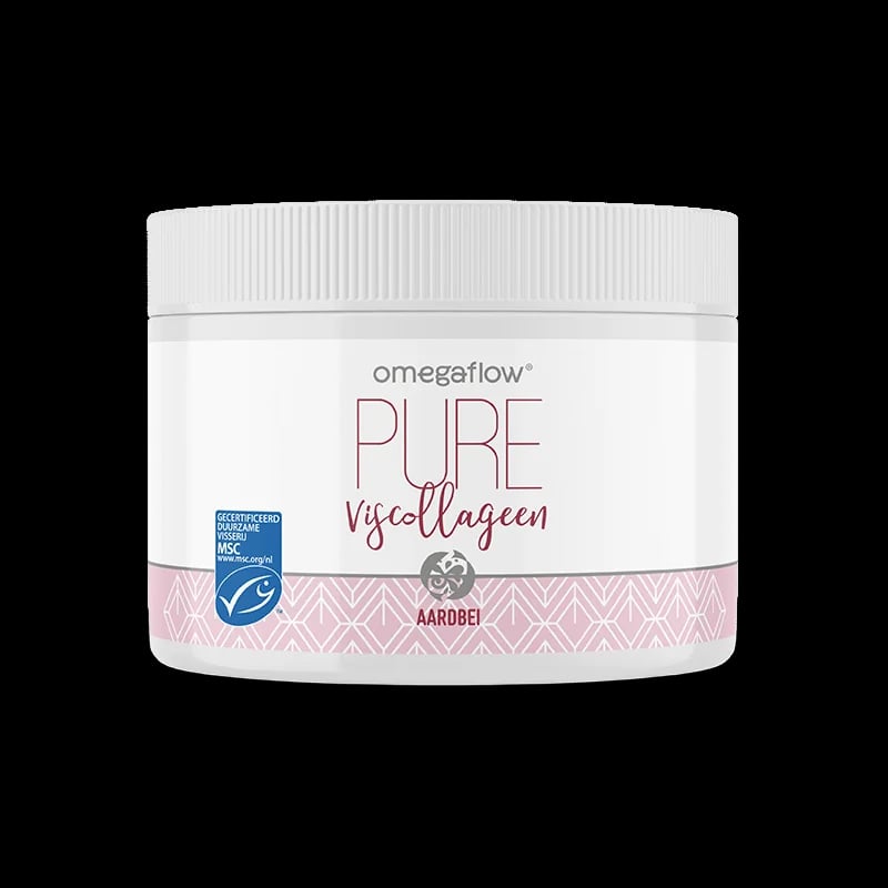 Omegaflow - MSC - Viscollageen Poeder - 150 gram - Aardbeiensmaak